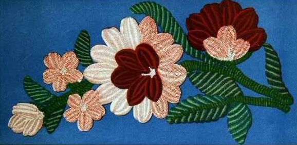 Types of Embroidery - Arrasene embroidery