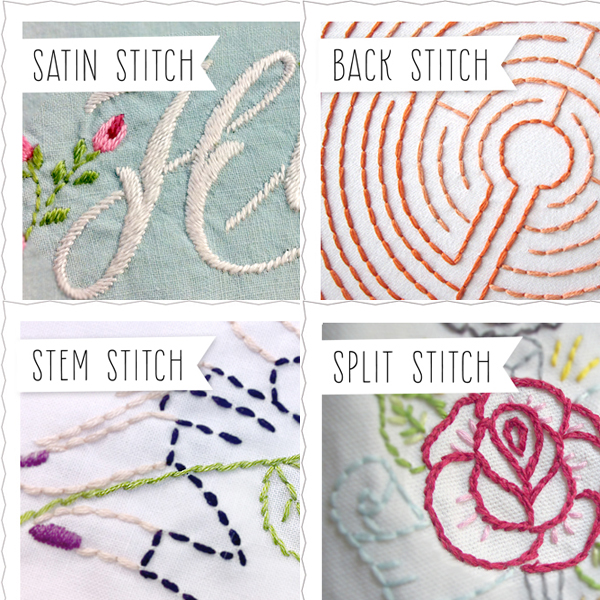 8 Basic Embroidery Stitches