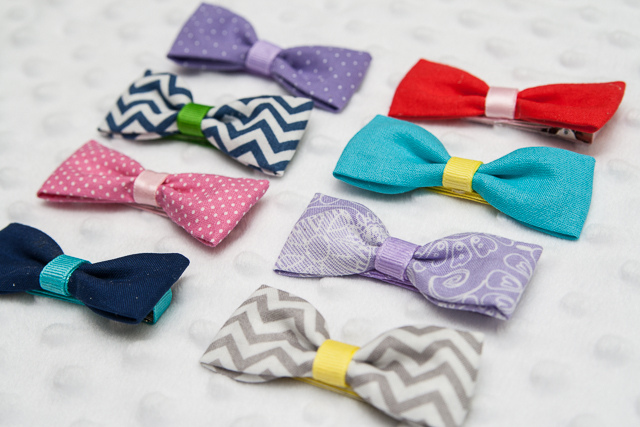 Sewing projects for kids #7 - Fabric bows