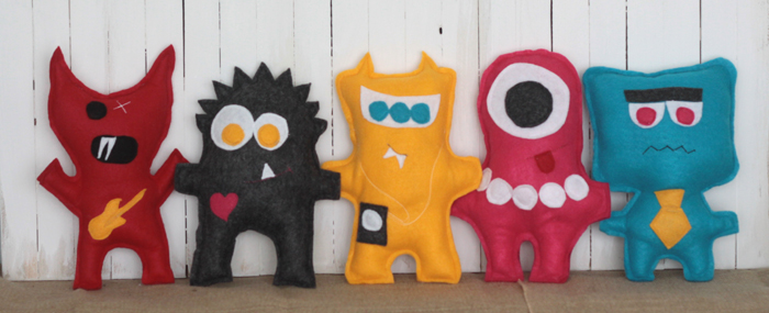 Sewing projects for kids #18 - Felt monsters