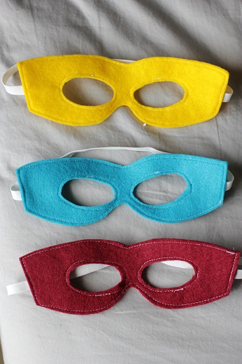 Sewing projects for kids #6 - Super hero masks