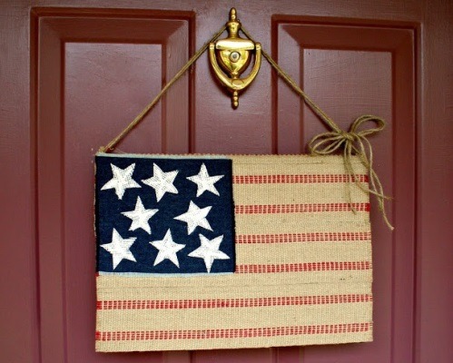 Burlap Decorating Ideas #24: Burlap Flag