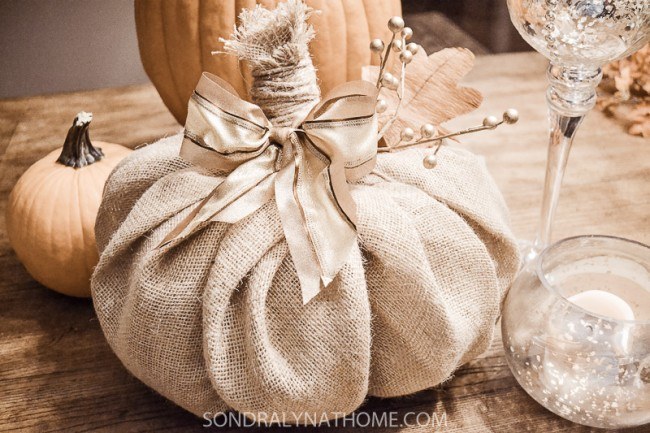 Burlap Decorating Ideas #9: Burlap Pumpkin