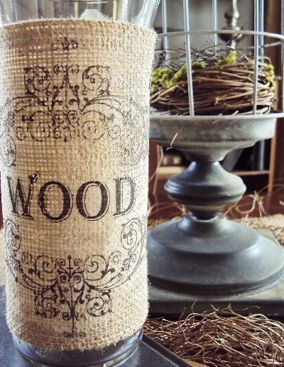 Burlap Decorating Ideas #18: Burlap Vase Cover