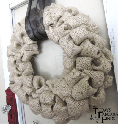 Burlap Decorating Ideas #11: Burlap Bubble Wreath